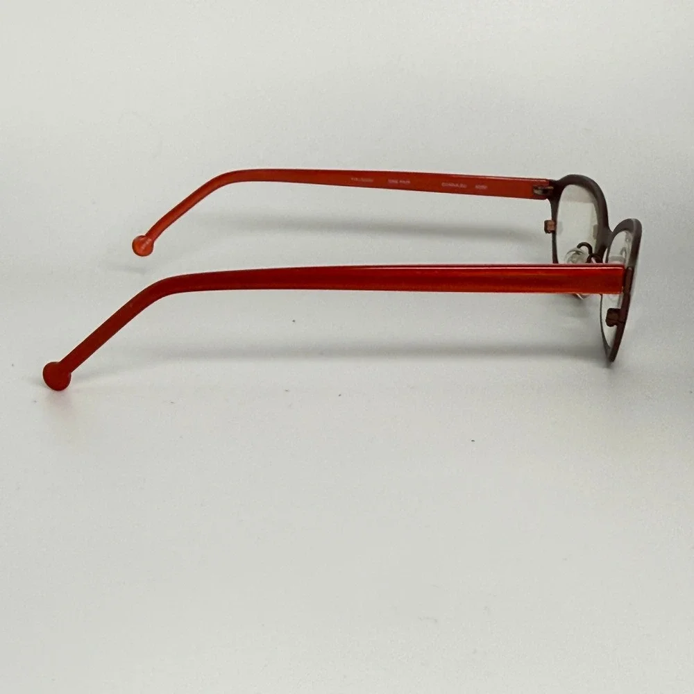 l.a. Eyeworks Donna Su 828M Titanium Eyeglasses‎ Frames Red Brown Japan 21948